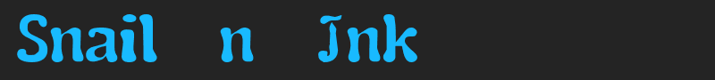 Snail  n  Ink font